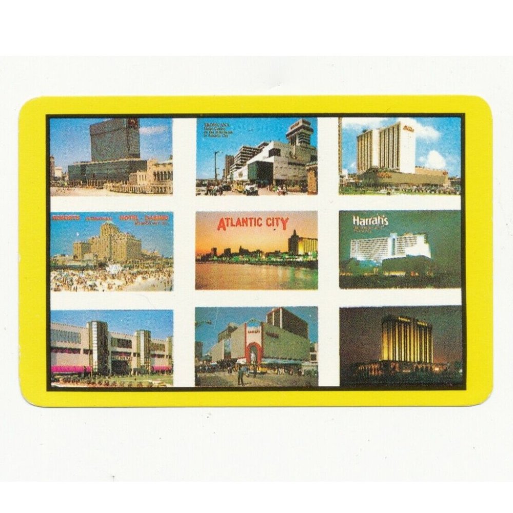 Vintage Atlantic City NJ Souvenir Casino Playing Cards - The World Joker